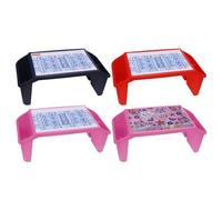 Laptop Bed Table, Lap Desk with Side 3 Compartment Bed Desk for Laptop, Multi-Purpose Laptop Tray for Read Writing Eating Watching on Bed Sofa Car Perfect for Indoor Outdoor Activity - Any Colour