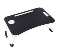 Laptop Bed Table,Notebook Table Dorm Desk,Portable Lap Desk,Notebook Table Dorm Desk with Foldable Legs & Cup Slot,for Eating Breakfast,Reading,Watching Movie on Bed/Sofa(60 x 40cm) (Black Classic)