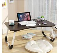 Laptop Bed Table,Portable Lap Desk,Notebook Stand Reading Holder,Notebook Table Dorm Desk with Foldable Legs & Cup Slot,for Eating Breakfast,Reading,Watching Movie on Bed/Sofa(60 x 40cm)