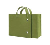 Laptop Carrying Case - Adorable Foldable Green Felt Purse with Multiple Compartments Durable Travel Work School Lightweight Daily Use Stylish Laptop Carry Bag