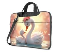 Laptop Carrying Case Love In The Water: A Swan Family'S Heartwarming Scene Laptop Bag Travel Laptop Backpack 17 Inch Laptop Backpack(29x38cm)