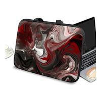 Laptop Carrying Case Sleeve 17 inch with Handle and Zipper, Tablet Case Laptop Cover Briefcase Portable Tote Bag for Men Women, Red Marble