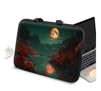 Laptop Carrying Case Sleeve 17 inch with Handle and Zipper, Tablet Case Laptop Cover Briefcase Portable Tote Bag for Men Women, Moonlight Lake