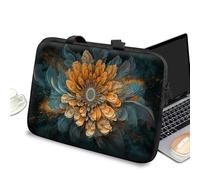 Laptop Carrying Case Sleeve 17 inch with Handle and Zipper, Tablet Case Laptop Cover Briefcase Portable Tote Bag for Men Women, Fractal Flowers