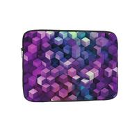 Laptop Case 10 inch Laptop Sleeve Shockproof Computer Sleeve Bag Abstract Color Cubes Purple Computer Case Carrying Cover