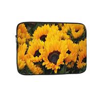 Laptop Case,10 Inch Laptop Sleeve Water Resistant Durable Computer Carrying Case Compatible for Notebook,Gifts for Men Women-Flower Bush Sunflower