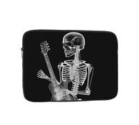Laptop Case 12 inch Laptop Sleeve Shockproof Computer Sleeve Bag Abstract Skull Skeleton Playing Guitar Computer Case Carrying Cover