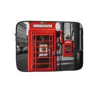 Laptop Case 12 inch Laptop Sleeve Shockproof Computer Sleeve Bag England UK Retro London Telephone Computer Case Carrying Cover