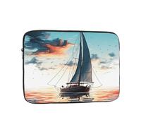 Laptop Case 13 inch Laptop Sleeve Shockproof Computer Sleeve Bag Blue Sailboat Computer Case Carrying Cover