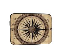 Laptop Case 13 inch Laptop Sleeve Shockproof Computer Sleeve Bag Compass Wind Road Map Computer Case Carrying Cover