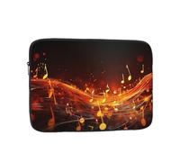 Laptop Case 13 inch Laptop Sleeve Shockproof Computer Sleeve Bag Red Flame Music Note Computer Case Carrying Cover
