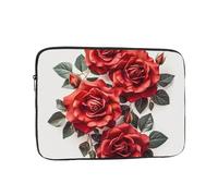 Laptop Case 13 inch Laptop Sleeve Shockproof Computer Sleeve Bag Red Rose Flower Cluster Computer Case Carrying Cover
