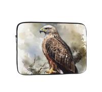 Laptop Case 13 inch Laptop Sleeve Shockproof Computer Sleeve Bag Watercolor of Hawk Sitting in The Tree Computer Case Carrying Cover