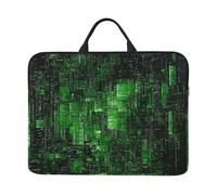 Laptop Case 14 In Computer Carrying Bag Shockproof Protective Cover Green Matrix Laptop Sleeve Slim Cover