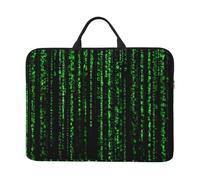 Laptop Case 14 In Computer Carrying Bag Shockproof Protective Cover Green Matrix Laptop Sleeve Slim Cover
