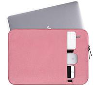 Laptop Case 14 inch, 14 inch Laptop Sleeve Shockproof Protective Notebook Cover Waterproof Carrying Computer Bag with Accessory Pocket for 14 Inch MacBook Air/Pro, HP, Dell, Lenovo, Acer, Asus, Pink
