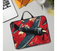 Laptop Case 14 inch Shockproof Laptop Sleeve World War Aircraft Airplane Carrying Case Computer Sleeve Bag for Men Women