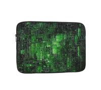 Laptop Case 15 inch Computer Carrying Bag Shockproof Protective Cover Green Matrix Laptop Sleeve Slim Cover