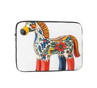 Laptop Case 15 inch Computer Carrying Bag Shockproof Protective Cover Runner Swedish Dala Horse Folk Laptop Sleeve Slim Cover