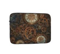 Laptop Case 15 inch Computer Carrying Bag Shockproof Protective Cover Rusty Steampunk Clock Laptop Sleeve Slim Cover