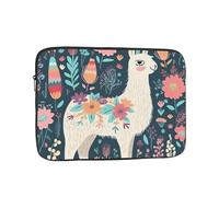 Laptop Case 15 inch Laptop Sleeve Shockproof Computer Sleeve Bag Cute Llama Floral Computer Case Carrying Cover