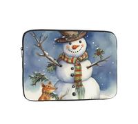 Laptop Case 15 inch Laptop Sleeve Shockproof Computer Sleeve Bag Winter Snowman Computer Case Carrying Cover