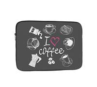 Laptop Case,15 Inch Laptop Sleeve Water Resistant Durable Computer Carrying Case Compatible for Notebook,Gifts for Men Women-I Love Coffee