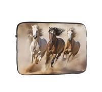 Laptop Case 17 inch Laptop Sleeve Shockproof Computer Sleeve Bag Three Running Horses Computer Case Carrying Cover