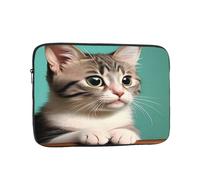 Laptop Case A Curious Cat Laptop Sleeve Shockproof Protective Notebook Case with Zipper Briefcase Carrying