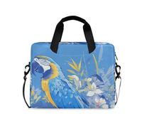 Laptop Case Bag Portable Crossbody Messenger with Handle and Shoulder Strap 15.6 inch Computer Bag with Zipper Cartoon Hyacinth Macaw