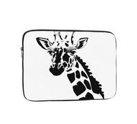 Laptop Case Black and White Giraffe Laptop Sleeve Shockproof Protective Notebook Case with Zipper Briefcase Carrying