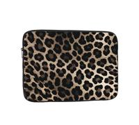 Laptop Case Black Leopard Print Printed Laptop Sleeve Laptop Bag Shockproof Protective Notebook Case 10 inch