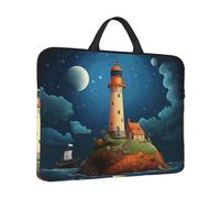 Laptop Case Catoon Whale Lighthouse Laptop Sleeve Water Resistant Computer Carrying Bag Briefcase with Handle