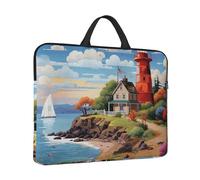 Laptop Case Coastal Lighthouse Laptop Sleeve Water Resistant Computer Carrying Bag Briefcase with Handle