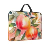 Laptop Case Colorful Peach Watercolor Design Laptop Sleeve Water Resistant Computer Carrying Bag Briefcase with Handle