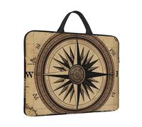Laptop Case Compass Wind Road Map Laptop Sleeve Water Resistant Computer Carrying Bag Briefcase with Handle