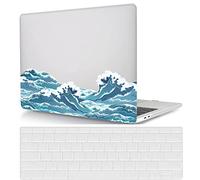 Laptop Case Compatible with New MacBook Pro 15 Inch Case 2019 2018 2017 2016 Release A1990 A1707 with Touch Bar and Touch ID, Plastic Hard Shell Laptop Cover & Keyboard Cover -Blue ocean waves