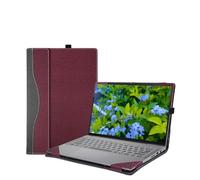 Laptop Case Cover for 14 inch Lenovo IdeaPad 5 2-in-1 14Q8X9 14AHP9 14IRH9 14IRU9 Sleeve,PU Leather Protective Bag Notebook PC Accessories (Burgundy)