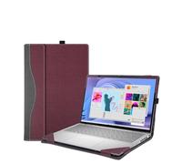 Laptop Case Cover for Dell 14 Plus DB14250 & Pro 14 PC14255/PC14250 & Pro14 Plus PB14250 /PB14255 Sleeve,PU Leather Protective Shell Notebook PC Bag Accessories (Burgundy)