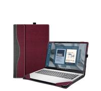 Laptop Case Cover for Dell Pro 16 Plus (PB16250 /PB16255) & Pro16 PC16255 /PC16250 &for Dell 16Plus DB16250 Sleeve,PU Leather Notebook PC Protective Bag with Pen Holder (Wine red)