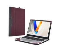 Laptop Case for ASUS Vivobook 16X 1605|X1605ZA|X1605EA|X1605PA|X1605VA|X1605VAP|X1603 [Note Other Models] All Inclusive Drop Case 16" PU Leather Protective Laptop Bag Detachable Shell (Wine red)