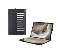 Laptop Case for ASUS Zenbook A16 (UX3607); Copilot+ PC UX3607OA UX3607QA 16inches [Note Other Models] 16" PU Leather Protective Laptop Bag Detachable Shell (Dark Gray)