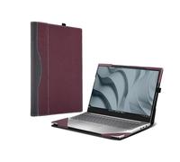 Laptop Case for Dell Pro 16 Laptop PC16255 PC16250 [Note Other Models] All Inclusive Drop Case 16" PU Leather Protective Bag Detachable Shell (Red Wine)