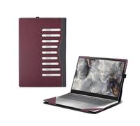 Laptop Case for Dell Pro 16 Plus PB16250 16” All Inclusive Drop Case PU Leather Inside Pocket Cover (Wine Red)