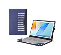 Laptop Case forASUS Vivobook S 15 OLED (S5506 S5506MA M5506) [Note Other Models] All Inclusive Drop Case 16" PU Leather Protective Laptop Bag Detachable Shell (Blue)