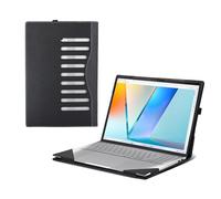 Laptop Case forASUS Vivobook S 15 OLED (S5506 S5506MA M5506) [Note Other Models] All Inclusive Drop Case 16" PU Leather Protective Laptop Bag Detachable Shell (Dark Gray)