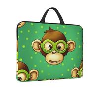 Laptop Case Green Clever Monkey Laptop Sleeve Water Resistant Computer Carrying Bag Briefcase with Handle