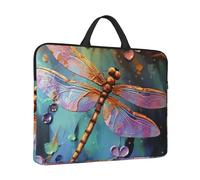 Laptop Case Hand Painted Dragonfly Laptop Sleeve Water Resistant Computer Carrying Bag Briefcase with Handle