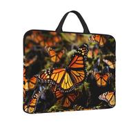 Laptop Case Heaps of Orange Monarch Butterflies Laptop Sleeve Water Resistant Computer Carrying Bag Briefcase with Handle