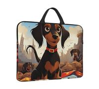 Laptop Case I Love My Dog Dachshunds Laptop Sleeve Water Resistant Computer Carrying Bag Briefcase with Handle